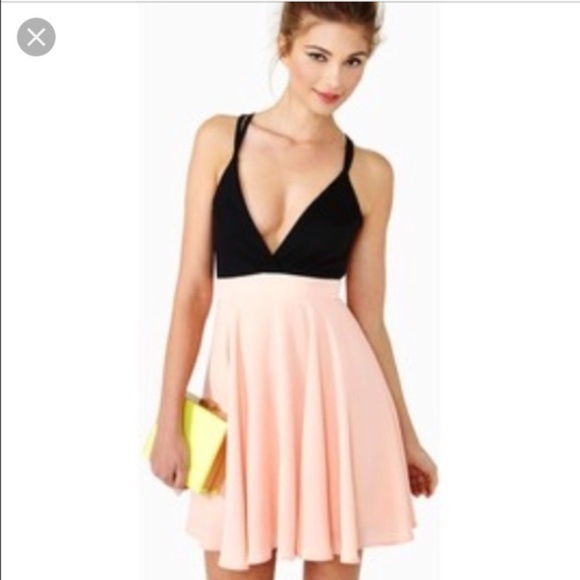 Nasty Gal Dresses & Skirts - Nasty Gal Dark Delight Strappy Halter Swing Dress